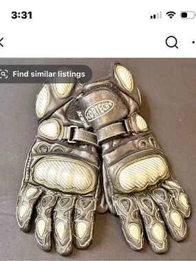 Cortech Aramid By Tour Master Black  Motorcycle Gloves with  Protective Panels